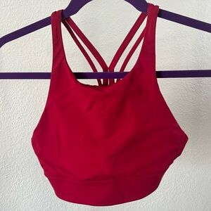 lululemon bright burgundy red sports bra